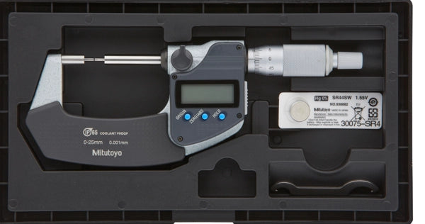 Digital Spline Micrometer IP65 0-25mm, 2mm Measuring Face 331-261-30