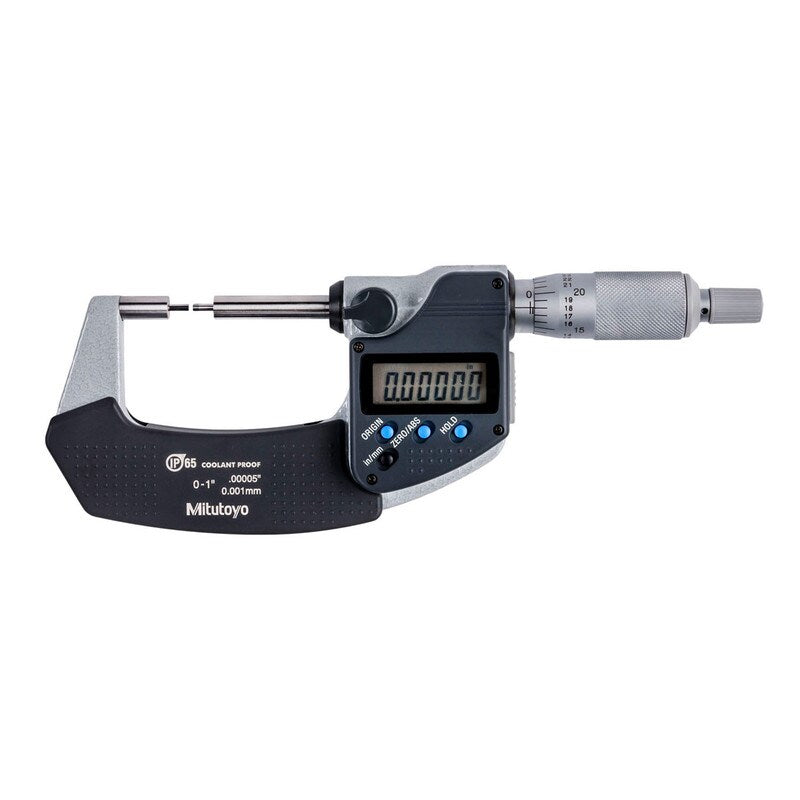 Digital Spline Micrometer IP65 Inch/Metric, 0-1", 2mm Measuring Face 331-361-30