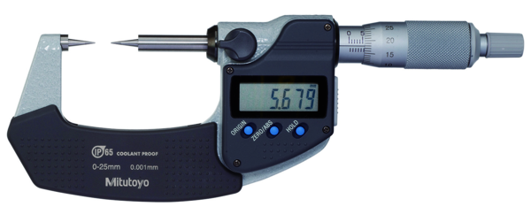 Digital Point Micrometer IP65 25-50mm, 15° Tip 342-252-30