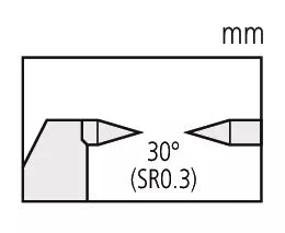 Point Micrometer with Carbide Tip 75-100mm, 30° Tip 112-216