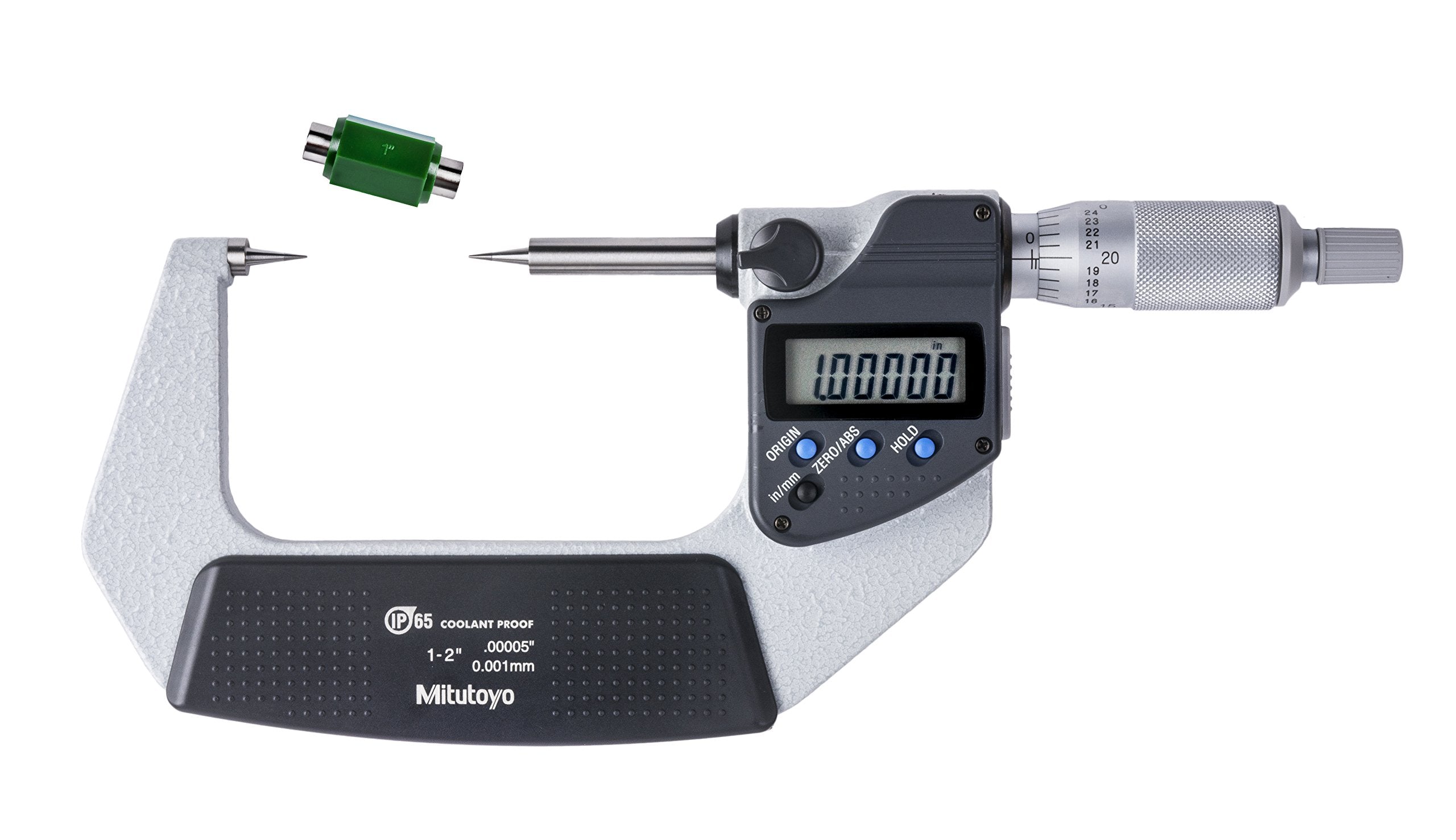 Digital Point Micrometer IP65 Inch/Metric, 25-50mm/1-2", 15° Tip 342-352-30