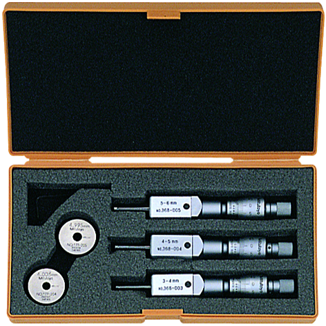 2-Point Internal Micrometer Holtest Set 3-6mm (3 pcs.) 368-907