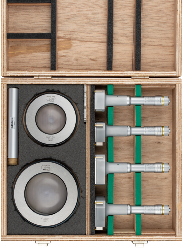 2-Point Internal Micrometer Holtest Set 2-4" (4 pcs.) 368-919