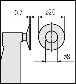 Mitutoyo Disc Micrometer, Hardened Steel Disks 3-4", Disk .8" 169-208-10 Non Rotating Spindle