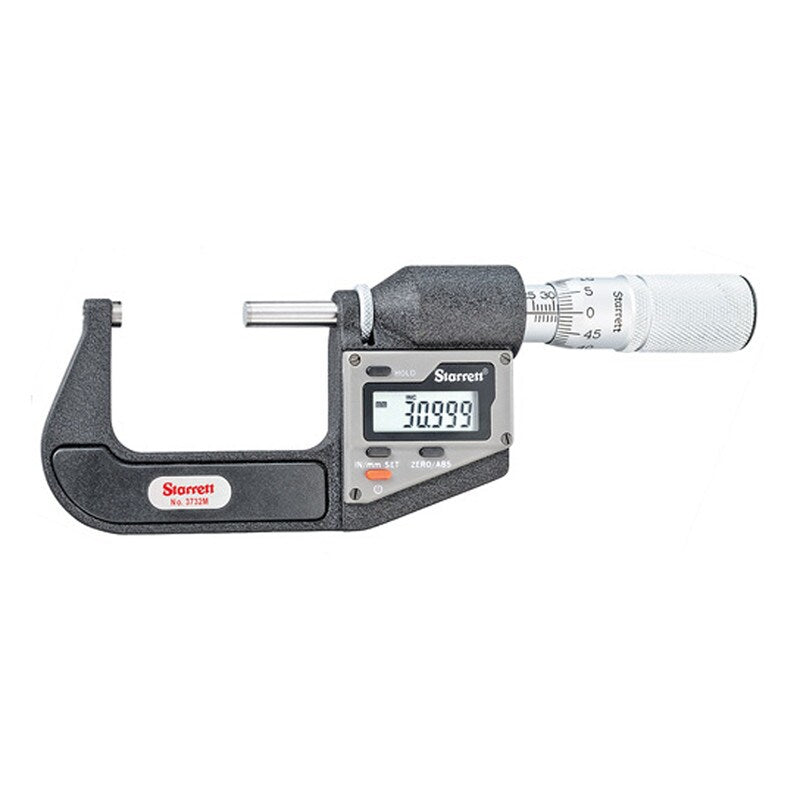 Digital Micrometer Starrett 3732MEXFL-50 Micrometer; 25-50mm Range-Friction Thimble