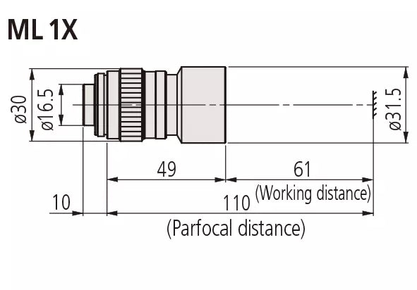 375-036-2 ML Objective Lens 1X