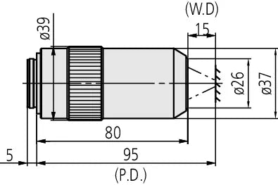 378-788-15 M Plan Apo HR 10X High resolution objective for bright-field observation in visible range