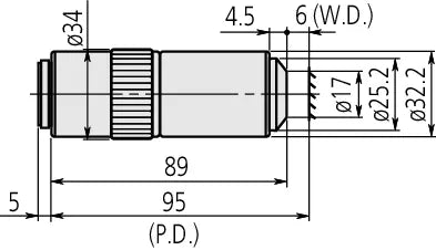 378-806-3 M Plan Apo 100X Objective for bright-field observation in visible range