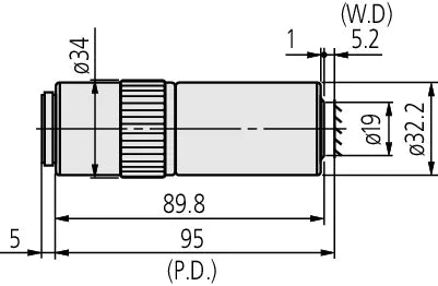 378-814-4 M Plan Apo HR 50X High resolution objective for bright-field observation in visible range