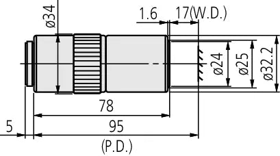 378-817-8 M Plan Apo NUV 20X Objective for bright-field observation in near ultraviolett range