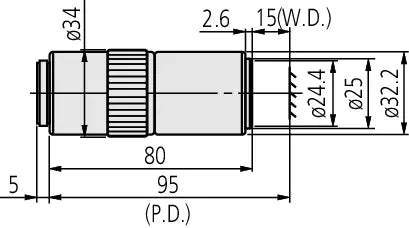 378-818-8 M Plan Apo NUV 50X Objective for bright-field observation in near-ultraviolet range