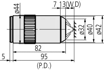 378-835-7 BD Plan Apo 50X Objective for bright/dark-field observation in visible range