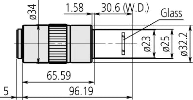 378-847 G Plan Apo 20X(t3.5) Objective for bright-field observation in visible range with cover glass compensation