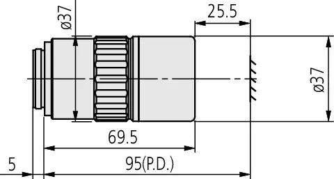 378-867-5 M Plan Apo NIR B 20X Objective for bright-field observation in near-infrared range, WD: 25.5mm