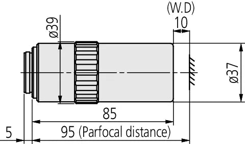 378-888-6 M Plan Apo NUV HR 50X High resolution objective for bright-field observation in near ultraviolett range