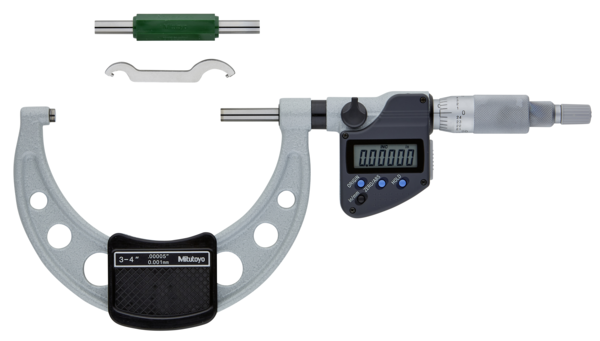 Digital Micrometer, Non Rotating Spindle Inch/Metric, 3-4" 406-353-30