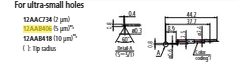 Ultra small hole stylus - R5µm; 90° for Surftest; Formtracer SV-C 12AAB406