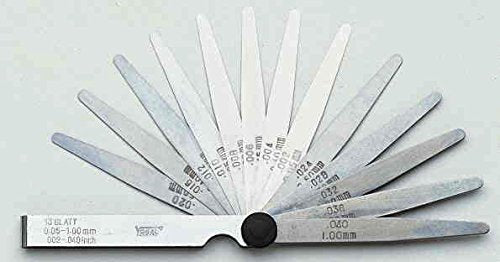 MHC 615-6211 Feeler Gauges 26 blades gauges Length 4" Range : .0015-.025"