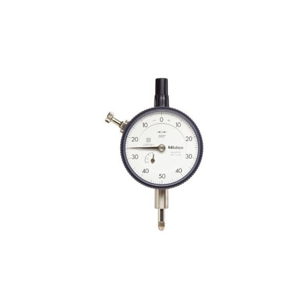 Mitutoyo 2411S Dial Indicator, 0-0.25" Range, 0.001" Resolution, +/-0.001" Accuracy, 0-50-0 Dial Reading, With Lug Back