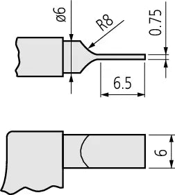 Digital Blade Micrometer, Blade=0,75mm Inch/Metric,1-2" 422-331-30