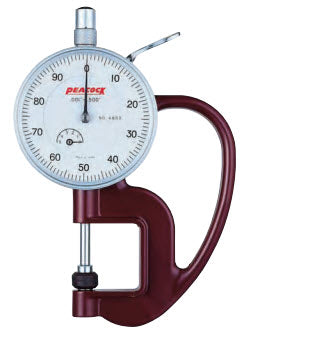 Peacock Dial Thickness Gauge Measuring range .5" Graduation 0.001", Throat depth .78" Model 4600