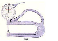 Peacock Dial Thickness Gauge Measuring range 1" Graduation 0.001", Throat depth 4.750" Model 4620