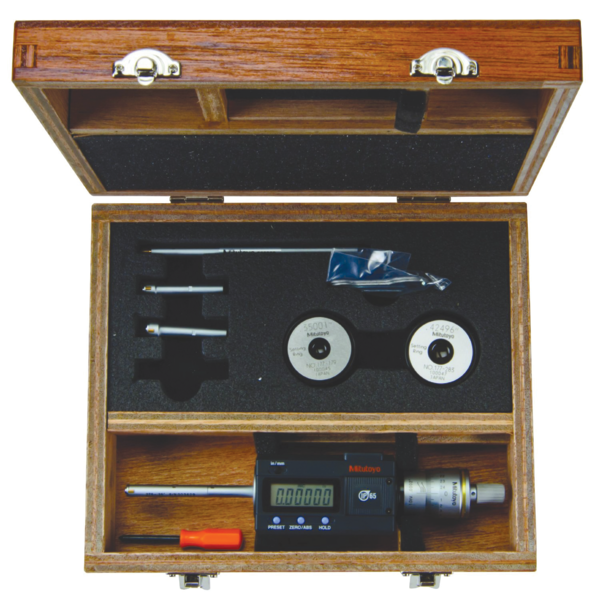 Digital 3-Point Internal Micrometer Set 0,275-0,5", Interchange. Head IP65, 468-976