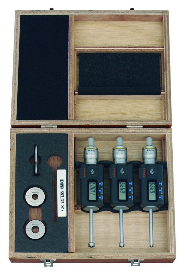 Digital 3-Point Internal Micrometer Set 6-12mm, Complete Unit, IP65, 468-981