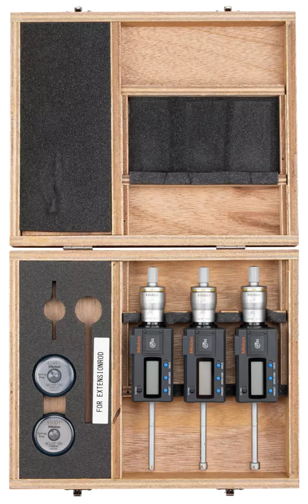 Digital 3-Point Internal Micrometer Set 0,275"-0,5", Complete Unit, IP65, 468-986