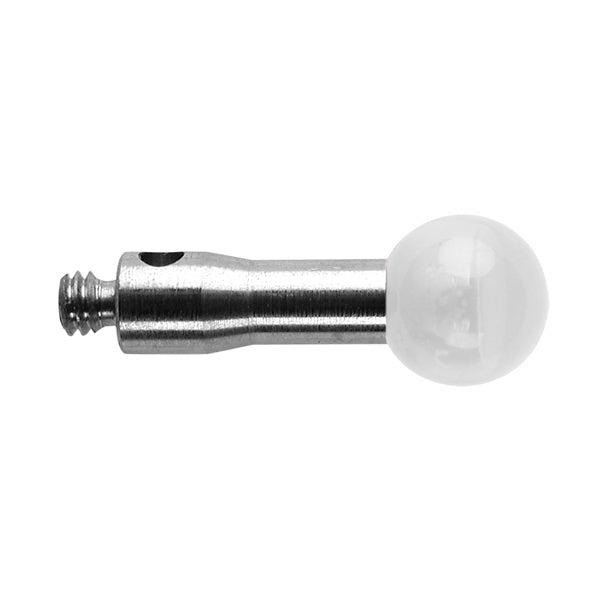 M2 Ø5 mm zirconia ball, stainless steel stem, L 10 mm, EWL 10 mm A-5003-2186