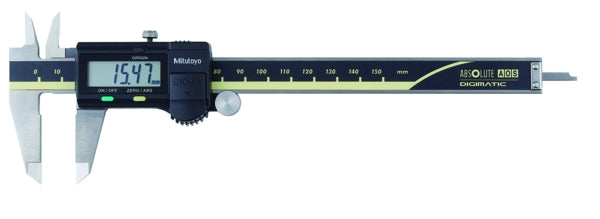 Digital ABS AOS Caliper, OD Carb. Jaws 0-150mm x .01mm  500-154-30