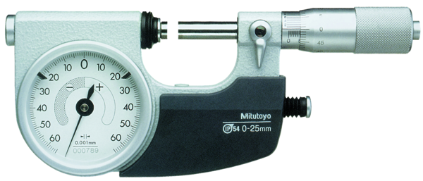 Mitutoyo Indicating Micrometer with Button Left 510-151