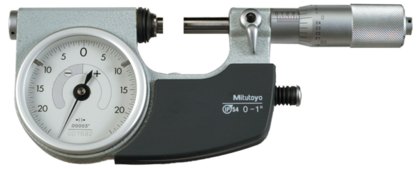 Mitutoyo Indicating Micrometer with Button Right 510-131 Range 0-1"