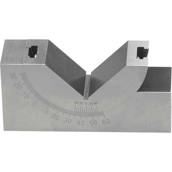 MHC 418-4960 Adjustable Angle Gauge/Tilting Vee Block 7/8"W, 1-1/4"H, 3"L 0-60° 90° Vee Block