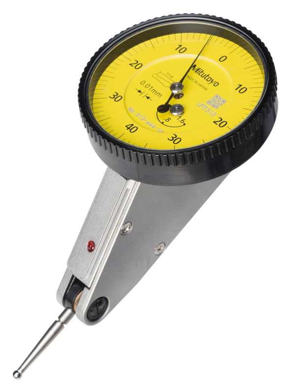 Dial Test Indicator, Horiz. 20° Face 1.6mm, 0.01mm, 4/8mm Stem, with Bracket 513-444-10T