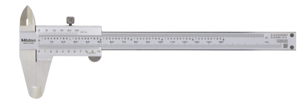 Mitutoyo Vernier Caliper with Thread 0-150mm/0-6", 0,05mm, Metric/Inch Table 530-316