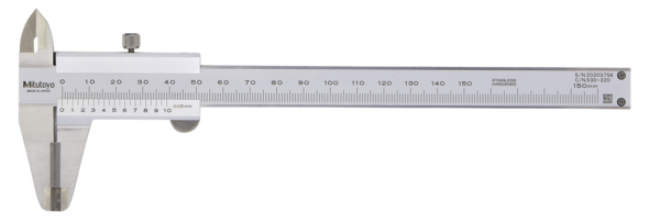 Vernier Caliper,Carbide Jaw Outs. 0-200mm, 0,05mm, Metric 530-321