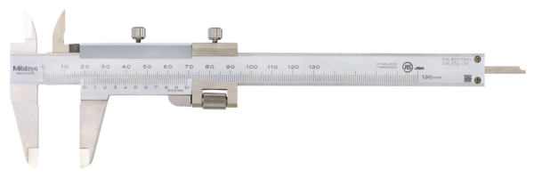 Mitutoyo Vernier Caliper, Fine Adjustment 0-130mm, 0,02mm, Metric 532-101