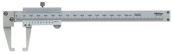 Vernier Neck Caliper 0-150mm, 0,05mm, Metric 536-151