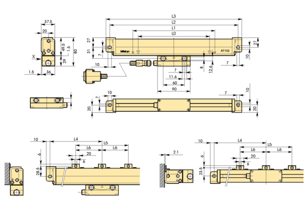 Linear Scale AT103F 2000mm 539-136-40