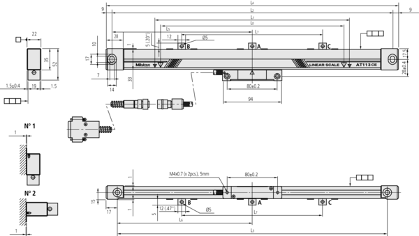 Linear Scale AT113 1100mm 539-218-30