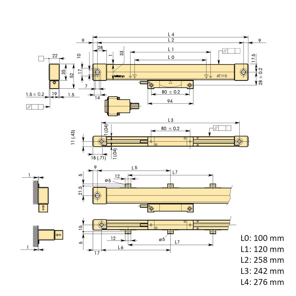 Linear Scale AT116 1300mm/52" 539-290-30R