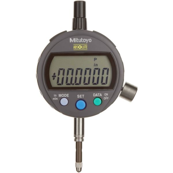 Mitutoyo 543-405B, IDC Low Force Digimatic Indicator, Resolution .0005"/0.01mm X .5"/12.7mm, 8mm Stem, Flat Back, Force 0.2N-0.5N, Accuracy .001''/.02mm