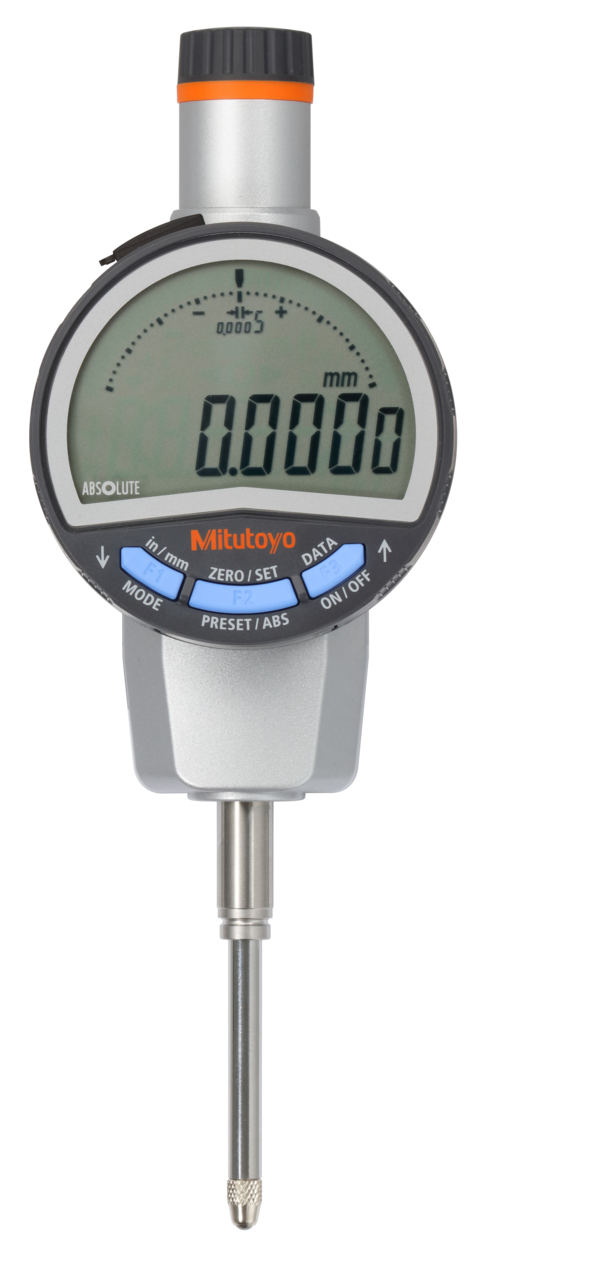 Mitutoyo 543-721B (0.01mm/0.001mm/.0005",.00005") ABSOLUTE Digital Indicator ID-CX Flat Back 0-25mm (0-1″) 8mm stem