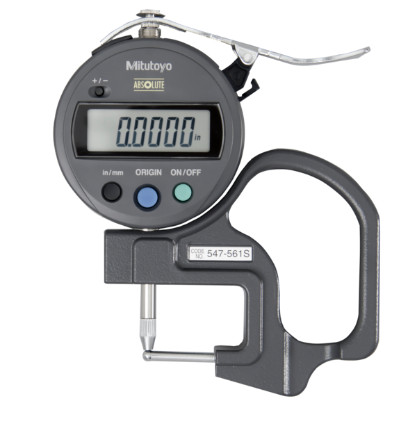 ABS Digital Thickness Gauge with ID-S Inch/Metric, 0-0,47", 0,0005", Tube Thickness 547-561S