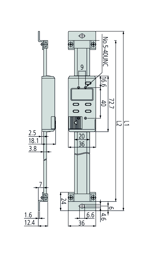 ABS Digimatic Scale Unit 100 mm, Vertical 572-570