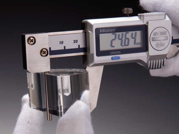 Digital ABS Tube Thickness Caliper Inch/Metric, 0-150mm/0-6", IP67, Thumb Roller 573-761