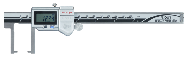 Digital ABS Neck Point Jaw Caliper Inch/Metric, 0-6", IP67, Thumb Roller 573-752