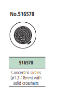 Mitutoyo 516578 Reticle Concentric Circles