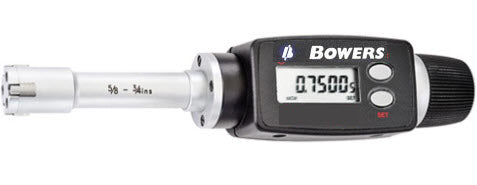 Bowers Digital Electronic Holemike Internal Micrometer, 5/8-3/4"/16-20mm Measuring Range XTD16i-BT